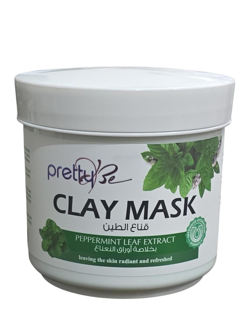 Pretty Be Clay Mask  peppermint leaf extract 600 ml - Image 1